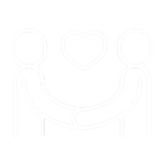 symbol of people holding hands as an addiction therapy program icon